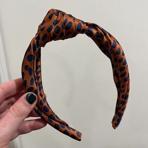 J. Crew Factory knotted headband dot pattern